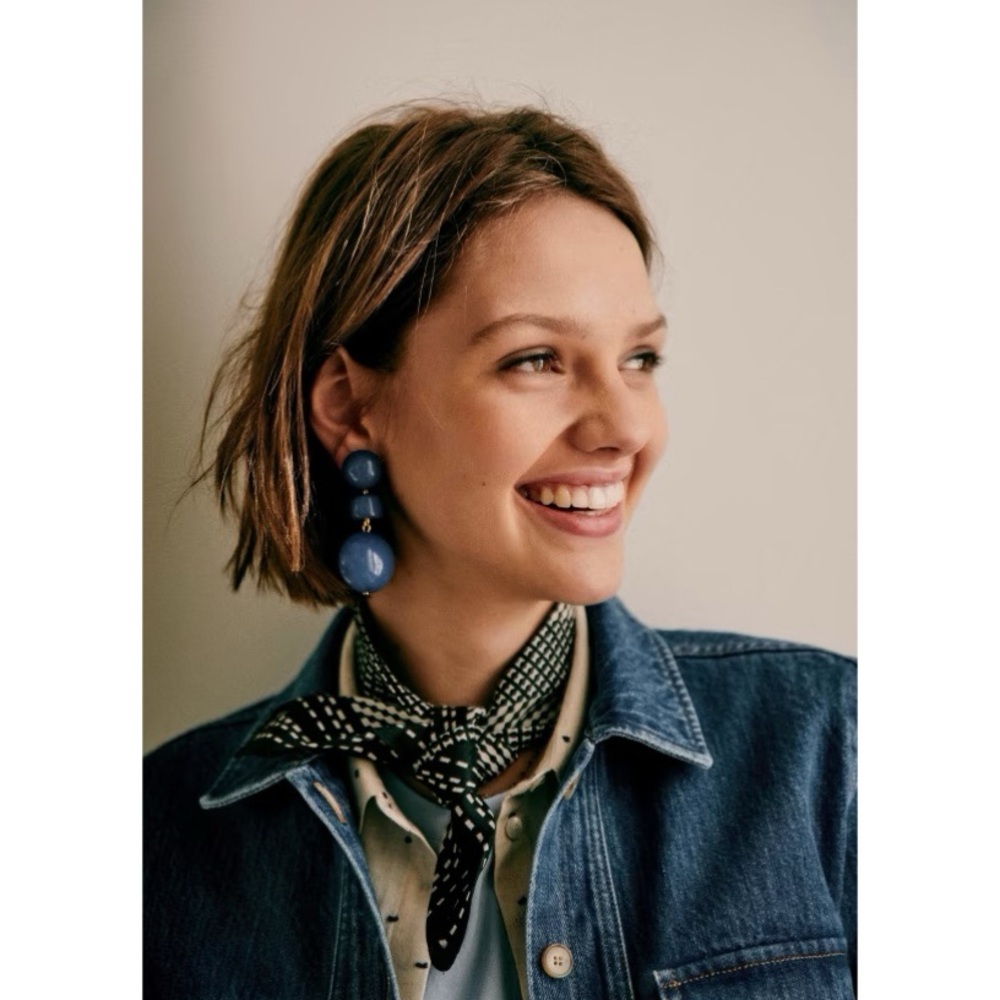 Sezane Willa Denim Jacket In Light Blue Denim Size XXS - Picture 4 of 10